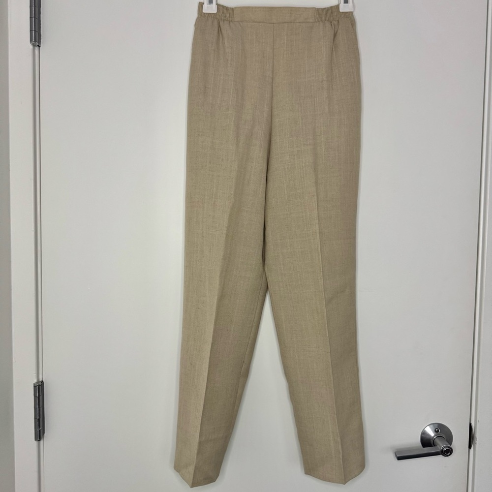4 Petite Vintage Separate Impressions Tan Beige Linen Blend Minimalist Classic